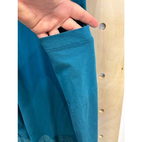 Toad & CO Womens Blue Cap Sleeve v Neck Ribbed Midi Maxi Dress Size Small - Picture 4 of 7